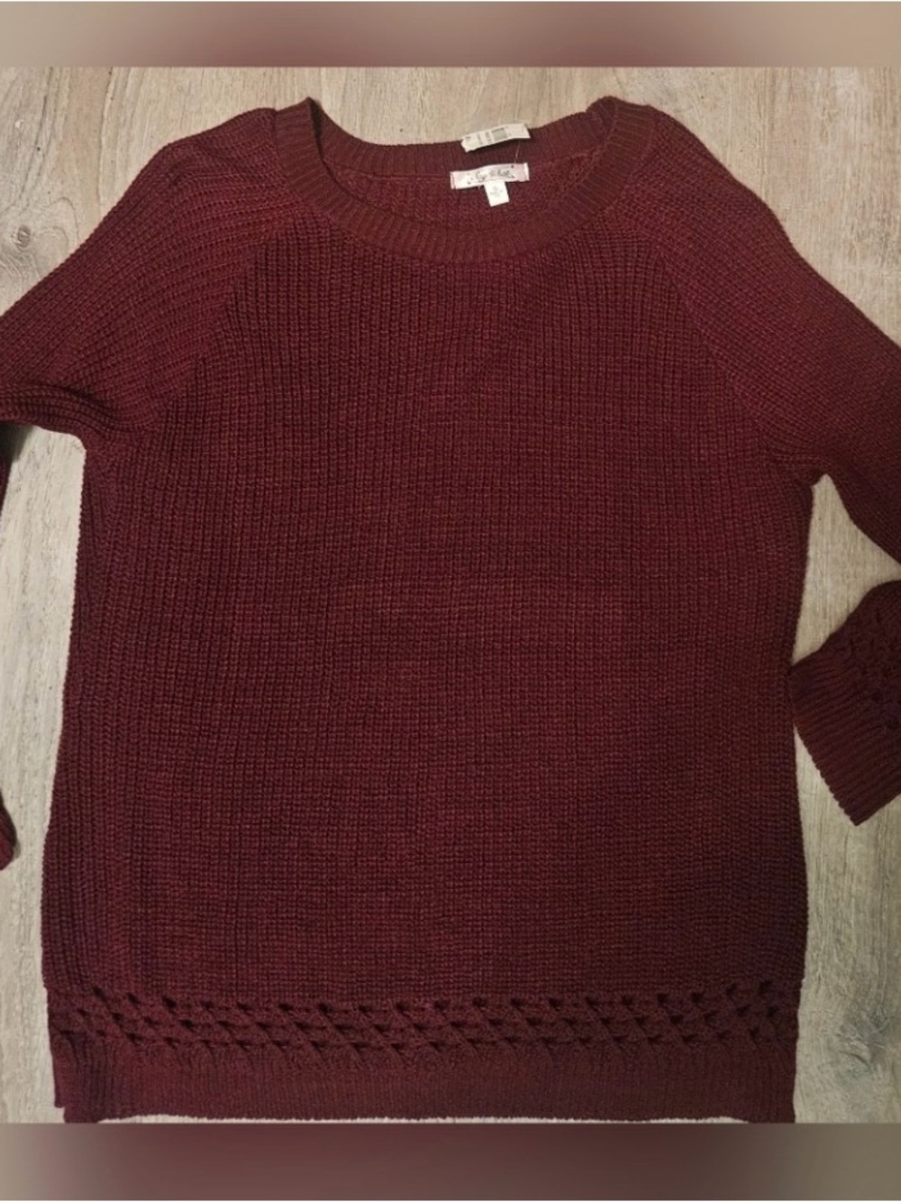 Say What? Women's Crewneck Sweater - Wine